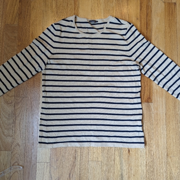 Cream and stripe sweater - Picture 1 of 4